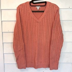 Croft & Barrow sweater, coral color knitted, great condition! XL